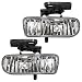 Driver and Passenger Fog Lights Lamps Replacement for GMC Pickup Truck SUV 10385054 10385055 primary