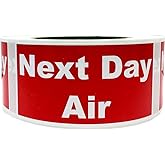 Next Day Air Shipping Labels – 2 x 4 Inch Adhesive Stickers, 500 Total Labels Per Roll for Packages, Mailing, Shipping, and Inventory Management – Made in The USA
