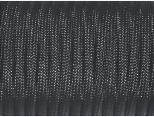 Yougle 550 Paracord Parachute Cord Lanyard Rope 7 Strands Cores Mil Spec Type III 100 Ft 80 Colors (C1-c40) (BLACK C16)