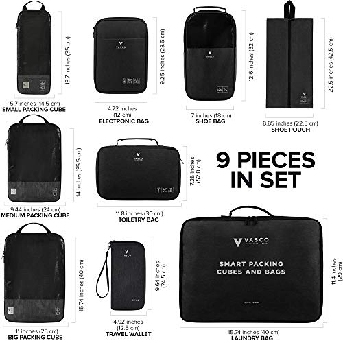 VASCO Compression Travel Packing Cubes Set (Black New) Pricepulse