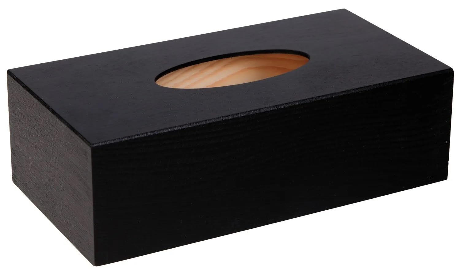 Wooden World - Tissue holder stylish wooden tissue box opened on the bottom - Black