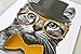 Gold Foil Art Print - Mr. Catsanova Nerdy Gentleman Cat with Gold Foil Bow and Glasses 8x10 inches