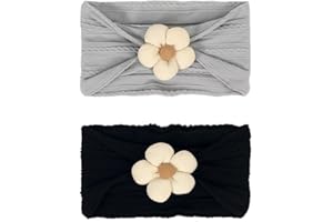 Baby Flower Headbands Baby Girls Nylon Soft Stretchy Hairbands Hair Accessories for Newborn Infant Toddlers Kids Baby Essenti