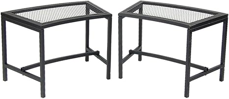 Sunnydaze Outdoor Curved Fire Pit Bench Rustic Backyard Backless