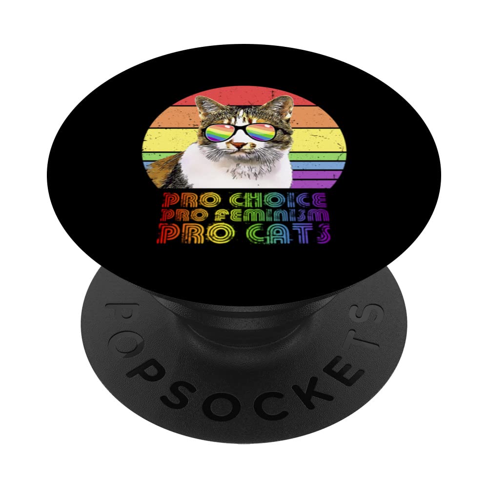 Pro Choice Pro Feminism Pro Cat LGBTQ Feminist PopSockets Swappable PopGrip