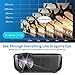 Video Projector, Houzetek 2500 Lumens Multimedia Home Theater Video Projector Support 1080P HDMI USB SD Card VGA AV for Home Cinema TV Laptop Game iPhone Andriod Smartphone with HDMI Cable