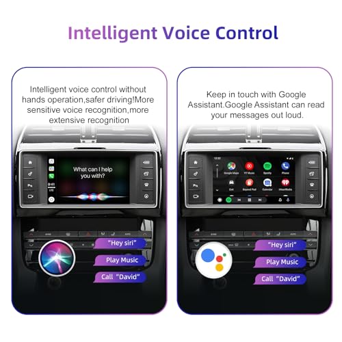 EZoneTronics Wireless CarPlay & Android Auto Set Top Box Kit For Land Rover Jaguar Range Rover Evoque Discovery Sport/5 XE XF F-Type 2016-2019 CarPlay Adapter Plug & Play with SWC WIFI BT Siri GPS