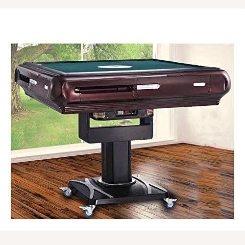 LHLH High-end automatic Mahjong machine Home mute foldable dining table two pieces of mahjong 100W 220V,Red,136mahjong