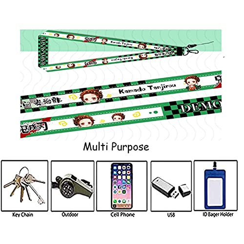 Anime Demon Slayer Merch Gift Set, Including Demon Slayer Drawstring Bag, Demon Slayer Stickers, Bracelets, Lanyard, Button Pins, Phone Ring Holder, Keychain for Japanese Anime Fans