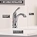 Delta Faucet Haywood Single Hole Bathroom Faucet, Single Handle Bathroom Faucet Chrome, Bathroom Sink Faucet, Diamond Seal Technology, Drain Assembly, Chrome 15999-DST