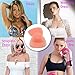 Smarimple Silicone Bra Pads Inserts Bikini Gel Inserts Kit Waterproof Triangle Breast Chest Push Up Pads Enhancers with Nipple Covers
