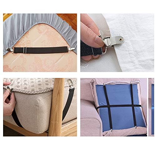 Goodtimes Ironing Board Cover Clips, Adjustable Ironing Board Pad Braces Fasteners Mini Suspenders - Keep Cover Flat and Secure Tention Clips