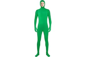 TIGGELL Stretch Bodysuit Costume Open Face Full Body for Unisex Men Women Halloween Cosplay Outfits Carnival