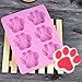 Clearance Tuscom 17.5x13.8x1.8cm Cat Paw Print Silicone Cookie Cake Mold,Candy Chocolate Mold Soap Ice Cube Mold (Pink)