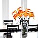 GTIDEA 20Pcs Fake PU Calla Lily Artificial Flowers Bride Wedding Bouquet for Table Centerpieces Arrangements Home DIY Garden Office Decor (Orange)