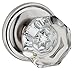 Dynasty Hardware Classic Rosette, Crystal Style Door Knob, Passage Hall/Closet Function, Satin Nickel