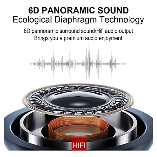 ALOVA Bluetooth Headphones with Mic, Open Ear Headphones Bluetooth 5.0 Sport Headset Waterproof IPX5 Ultra-Lightweight 18 Grams 6D Sound HD Phone Call