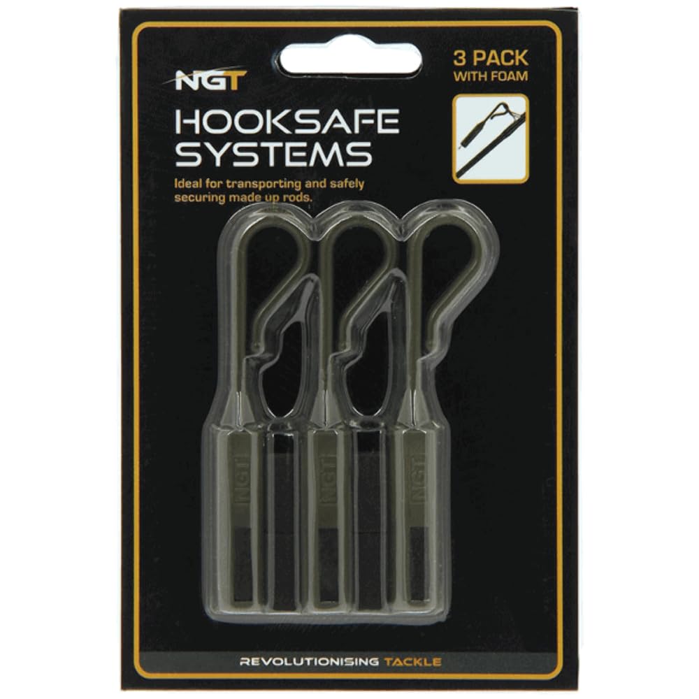 NGT FO-HOOKSAFE-3PC Pack Of 3 Hooksafe Systems In Green - Transparent, 3 Pack