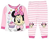 Disney Baby Girls' Minnie Mouse 2 Piece Pajama Sleepwear Set Pink