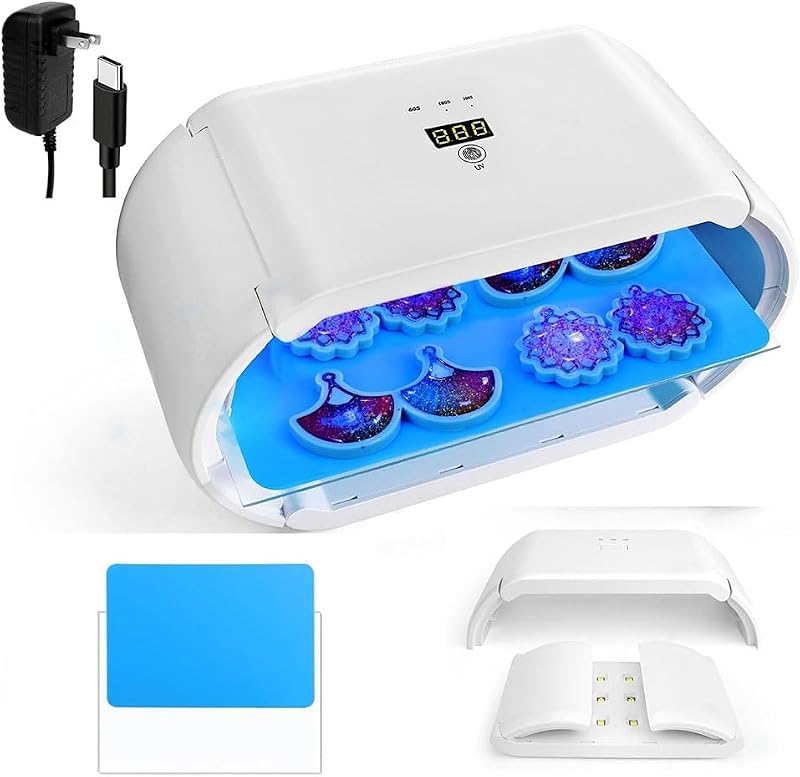 Koanhinn Double-sided UV Resin Light 48 LED Beads Faster Curing Adjustable Time