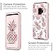GUAGUA Galaxy S9 Case Samsung S9 Case Pineapple for Girls Women, Marble Glossy Cover Hybrid Three Layer Hard PC Soft TPU Shockproof Protective Phone Case for Samsung Galaxy S9(2018) Rose Gold