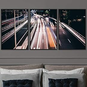 signwin 3 Piece Framed Canvas Wall Art Colorful...