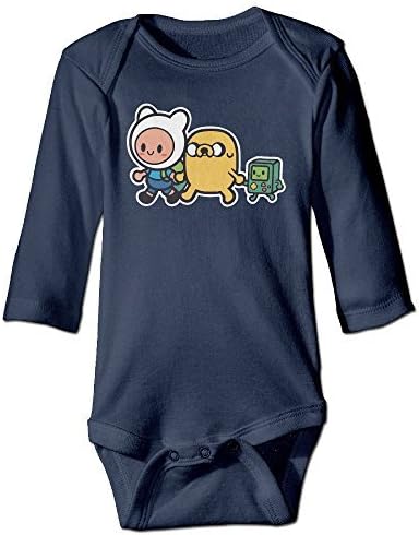 Infant Adventure Time Family Unisex Baby Onesie Bodysuit Long-sleeve Navy 18 Months