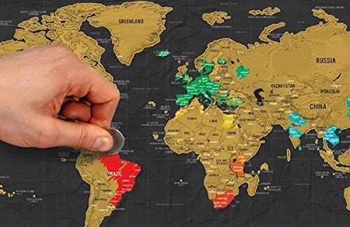 Scratchable Map of The World – Travel and Scratch-Off on This World Map (Medium 12x16.5 in)