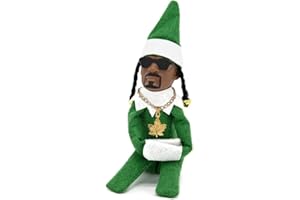 STIEKIET Christmas Elf Plush Doll, Handmade Doll Decoration, Hip Hop Doll for Christmas Party Holiday Home Festival Decoration(Green)