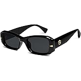 SOJOS Retro Rectangle Polarized Sunglasses Women Men 90s Sunnies UV Protection Womens Mens Sun Glasses SJ2366