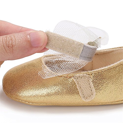 Fire Frog Baby Girls Mary Jane Shoes Stars Bow Wedding Princess Dress Costume Infant Toddlers Prewalker - Thumbnail 6