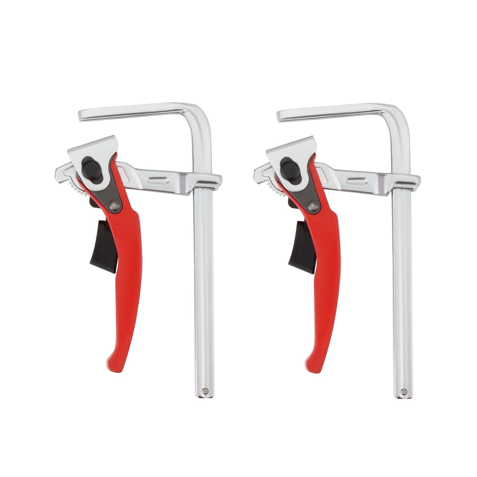 Madlife Garage 2pcs Lever clamp,Ratchet Table Clamp Quick Release Bar Clamp Steel Clamping F Track Clip for Hole Table and Guide Rail System