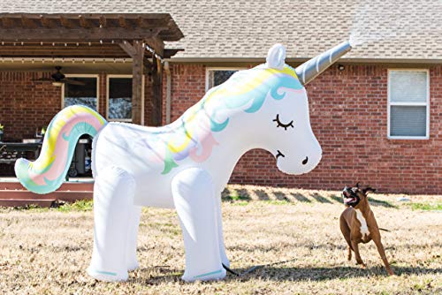 Zoostliss Unicorn Sprinkler Inflatable Water Spray Toys Giant Yard Backyard Lawn Unicorn Sprinkler Kids Outdoor Party Summer - Thumbnail 2