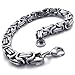KONOV Men's Stainless Steel Bracelet, Silver - 8, 8.5, 9 Inch