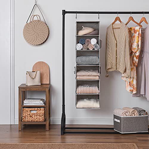 StorageWorks 6Shelf Hanging Closet Organizers, Two 3Shelf Separable