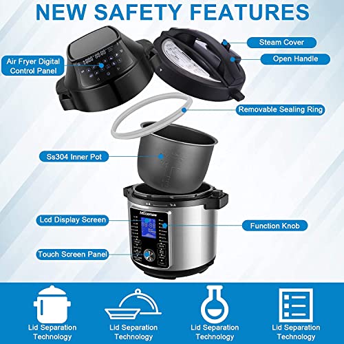 17in1 Electric Pressure Cooker 6 Quart Pressure Cooker Air Fryer