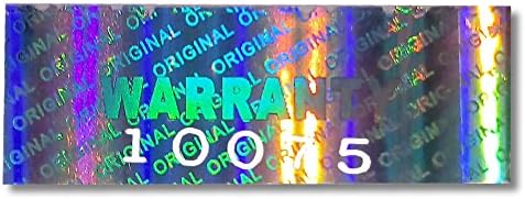 320x 1.2" x 0.4" (30mm x 10mm) WARRANTY Numbered Hologram Stickers, Rectangular Labels, Original, Tamper-Evident, Secure, Valid, Authentic, Genuine, Security
