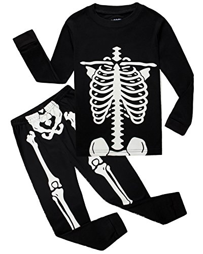 Family Feeling Little Boys Girls Skeleton Halloween Costumes Pajamas Sets Kids Pjs