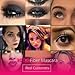 3D Fiber Mascara 300X by Lash Factory - Black, Waterproof, Natural and Hypoallergenic Volumizing Mascara for Lengthening and Thickening Lashes