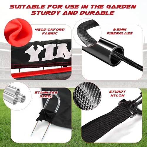 Yimore Children's Folding Football Goal, Mini Goal 120 × 90 × 90 cm for Garden with Carry Bag, Ideal for 3-5 Years