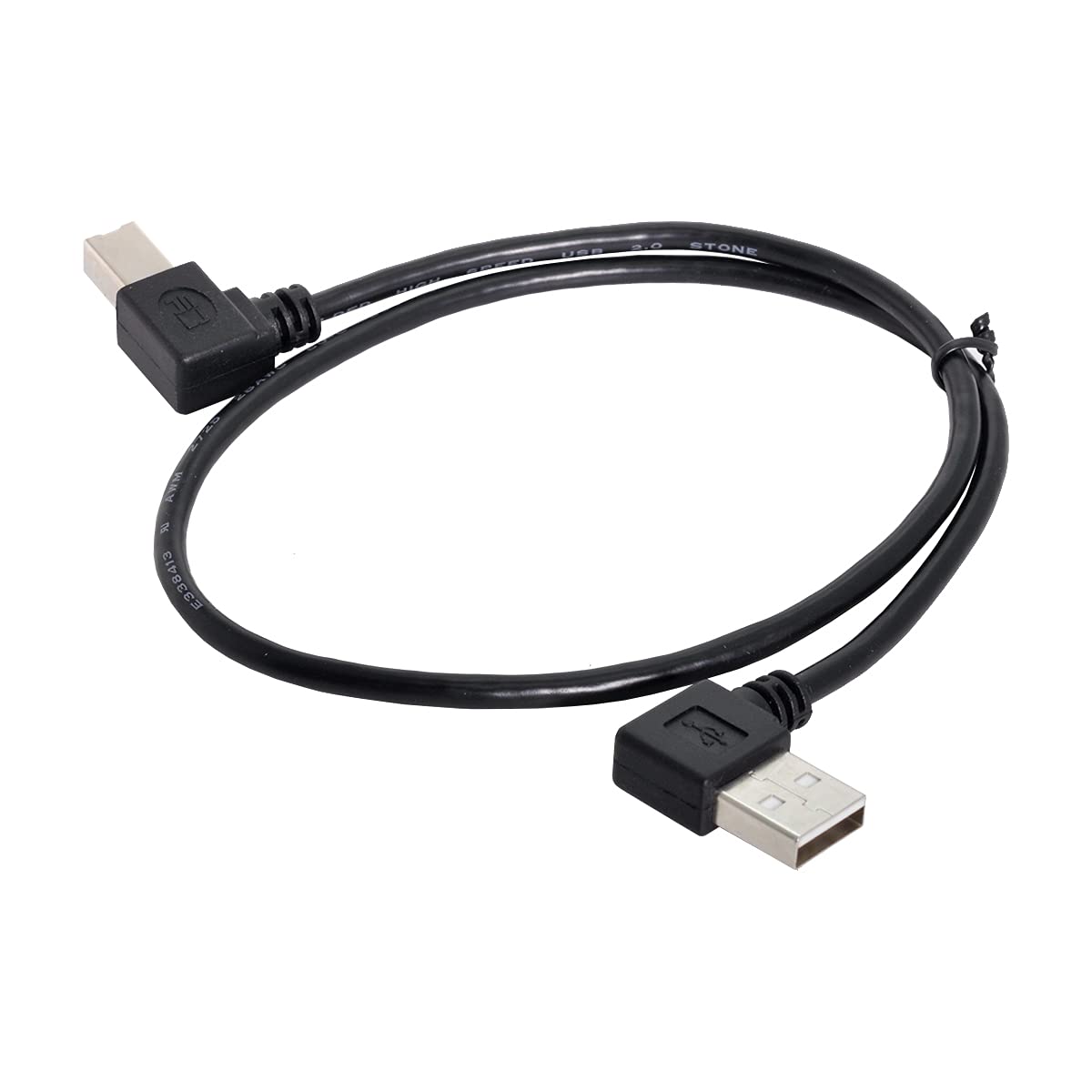 HDMIHOME Right Angled USB 2.0 A Male - B Male Printer Scanner 90 Degree Cable 50cm