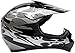 Youth Kids Offroad Gear Combo Helmet Gloves Goggles DOT Motocross ATV Dirt Bike Motorcycle Silver Black - XL