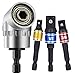 Impact Grade Driver Sockets Adapter Extension Set Drill Bit+Right Angle Drill,3Pcs 1/4 3/8 1/2