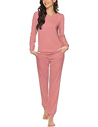 Ekouaer Women's Pajama Sets Casual 2Pcs Sleepwear