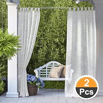 Amazon Com Ryb Home Outdoor Sheer Curtain For Patio Grommet