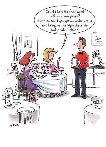 Greeting Card (PH7601) Humour Birthday - Get My Order Wrong - Women In A Restaurant