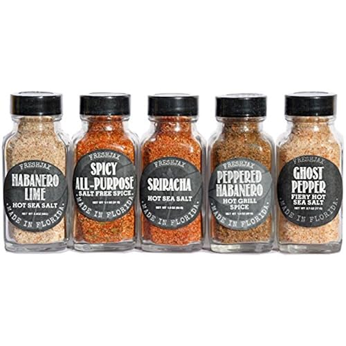 FreshJax Hot & Spicy Seasonings Gift Set, (Set of 5) Grocery & Gourmet Food, Food & Beverage Gifts, Herb, Spice & Seasoning Gifts