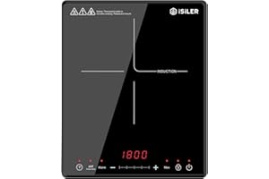 Portable Induction Cooktop, iSiLER 1800W Electric Induction Cooker Cooktop with Kids Safety Lock, Sensor Touch Countertop Burner with Timer for Apartment RV Camper