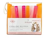 Curling Flutes, Long Self-Grip Rollers for Spiral Curls, 14 Count