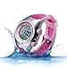 AZLAND Outdoors Sports Digital Girls Watches Multi Functions Led Water Resistant Kids Wrist Watches Pink